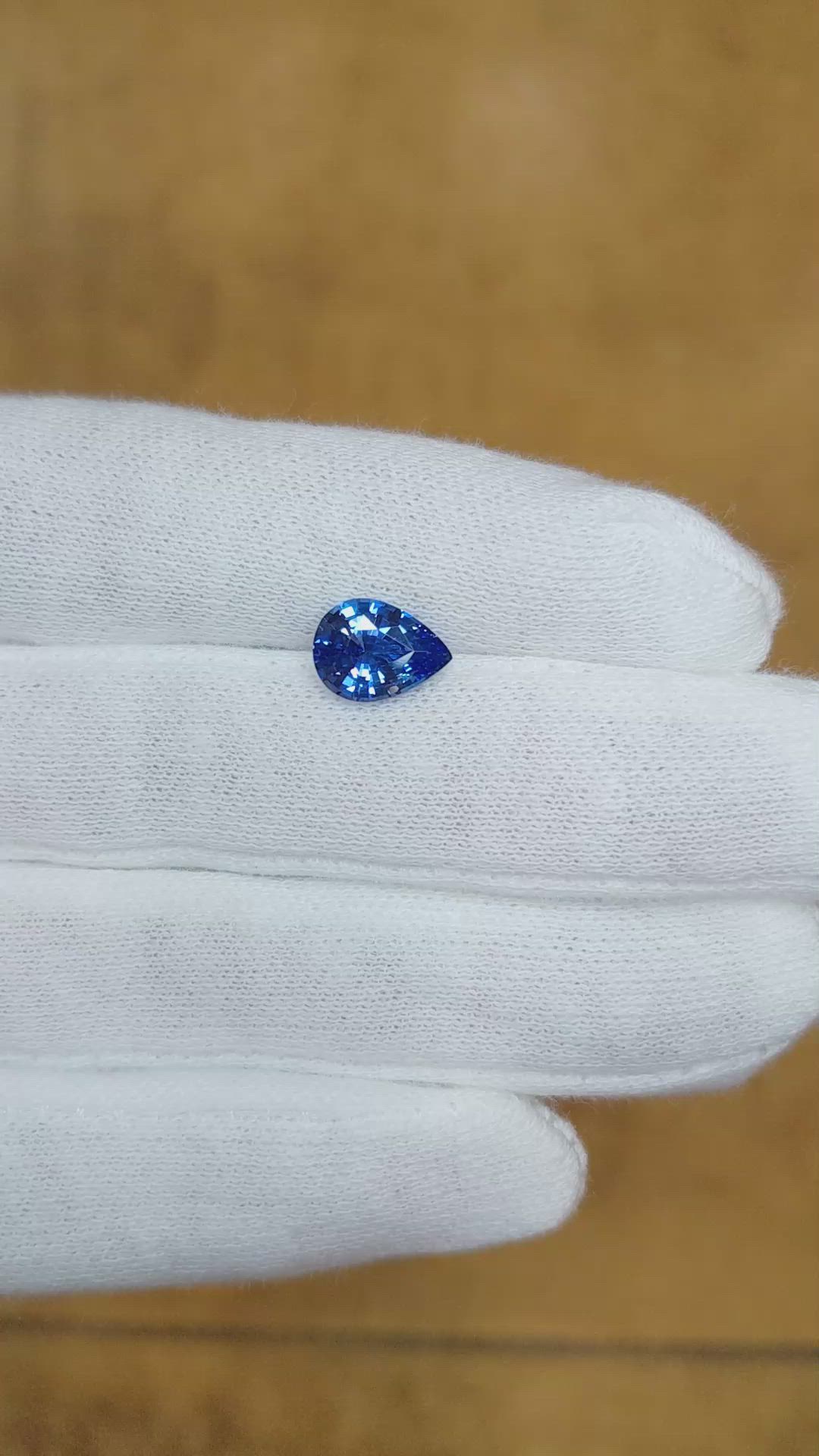 2.04 Ct. Blue Sapphire from Ceylon (Sri Lanka) Size Video