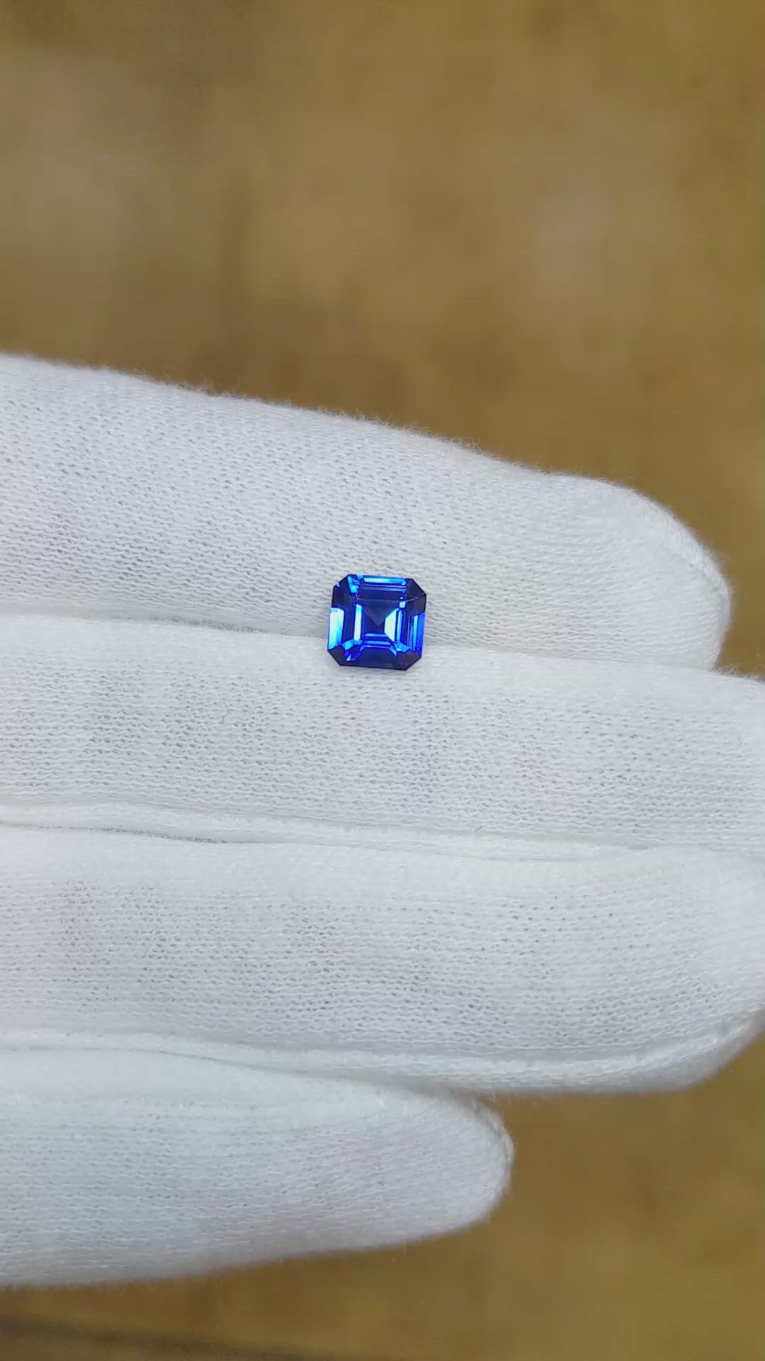 1.38 Ct. Blue Sapphire from Ceylon (Sri Lanka) Size Video