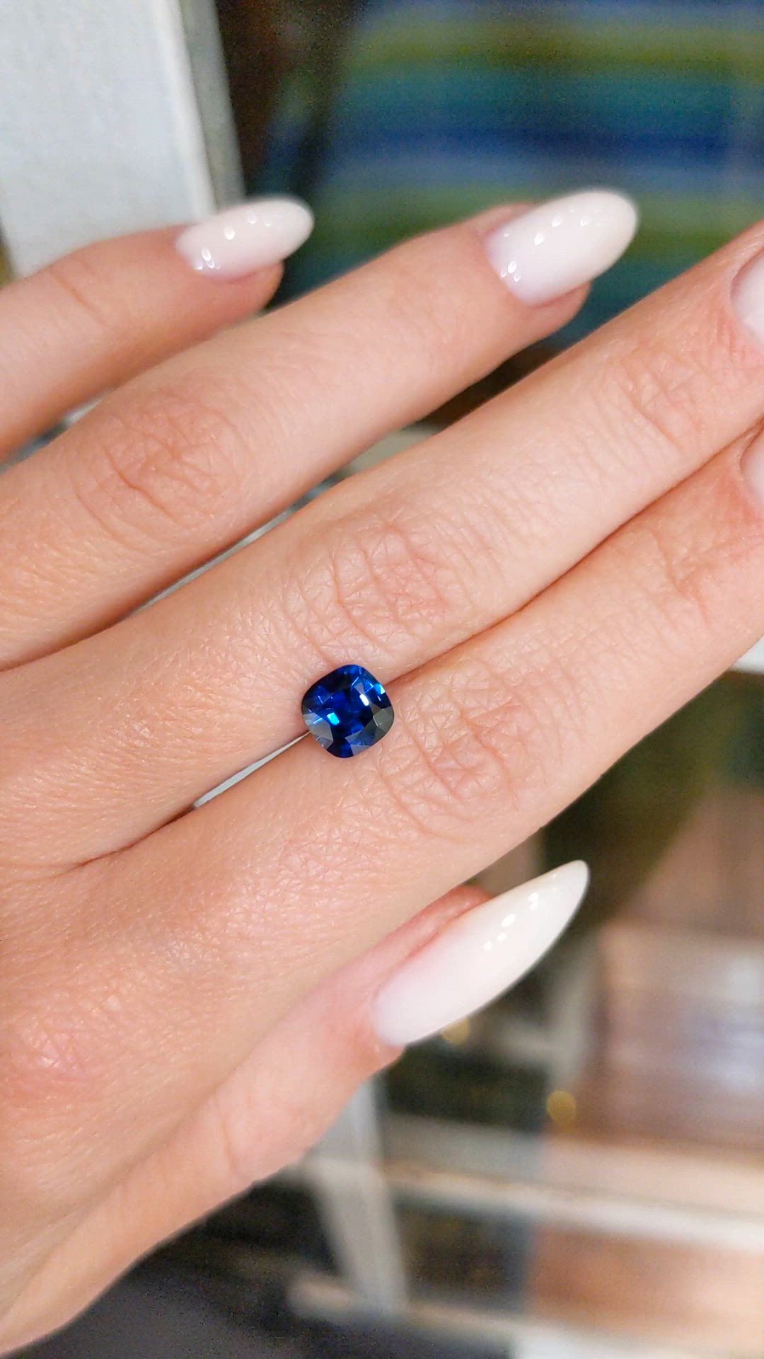 1.26 Ct. Blue Sapphire from Ceylon (Sri Lanka) Size Video