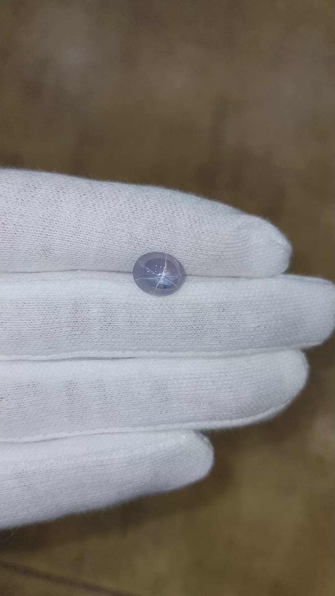 5.07 Ct. Greyish Blue Star Sapphire from Ceylon (Sri Lanka) Size Video