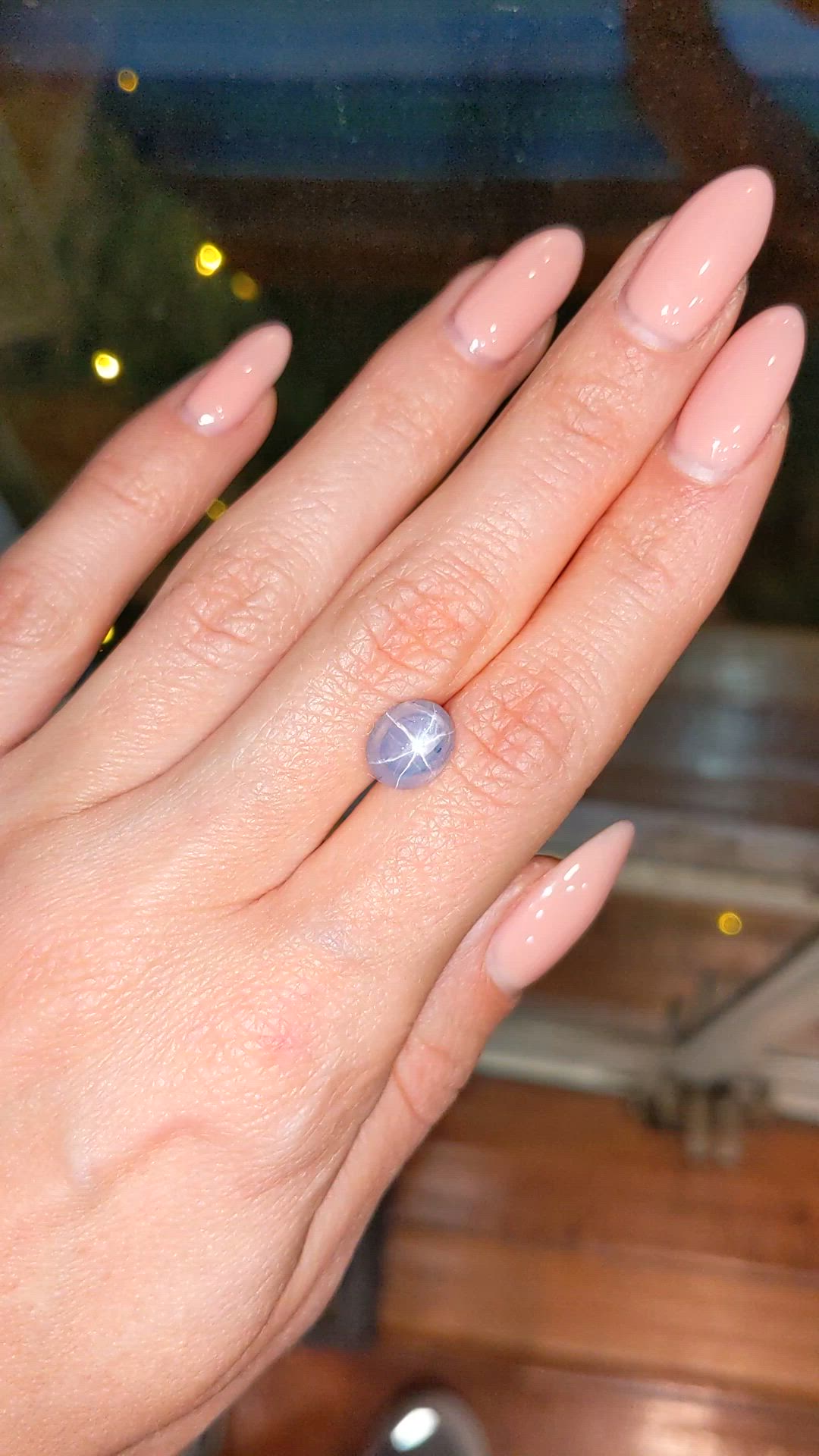 5.07 Ct. Greyish Blue Star Sapphire from Ceylon (Sri Lanka) Size Video