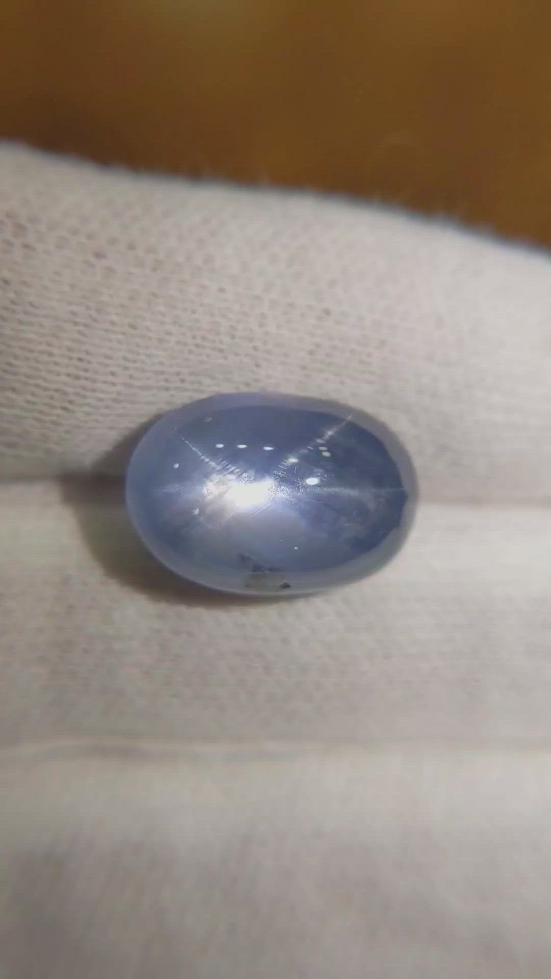 17.09 Ct. Blue Star Sapphire from Ceylon (Sri Lanka) Size Video