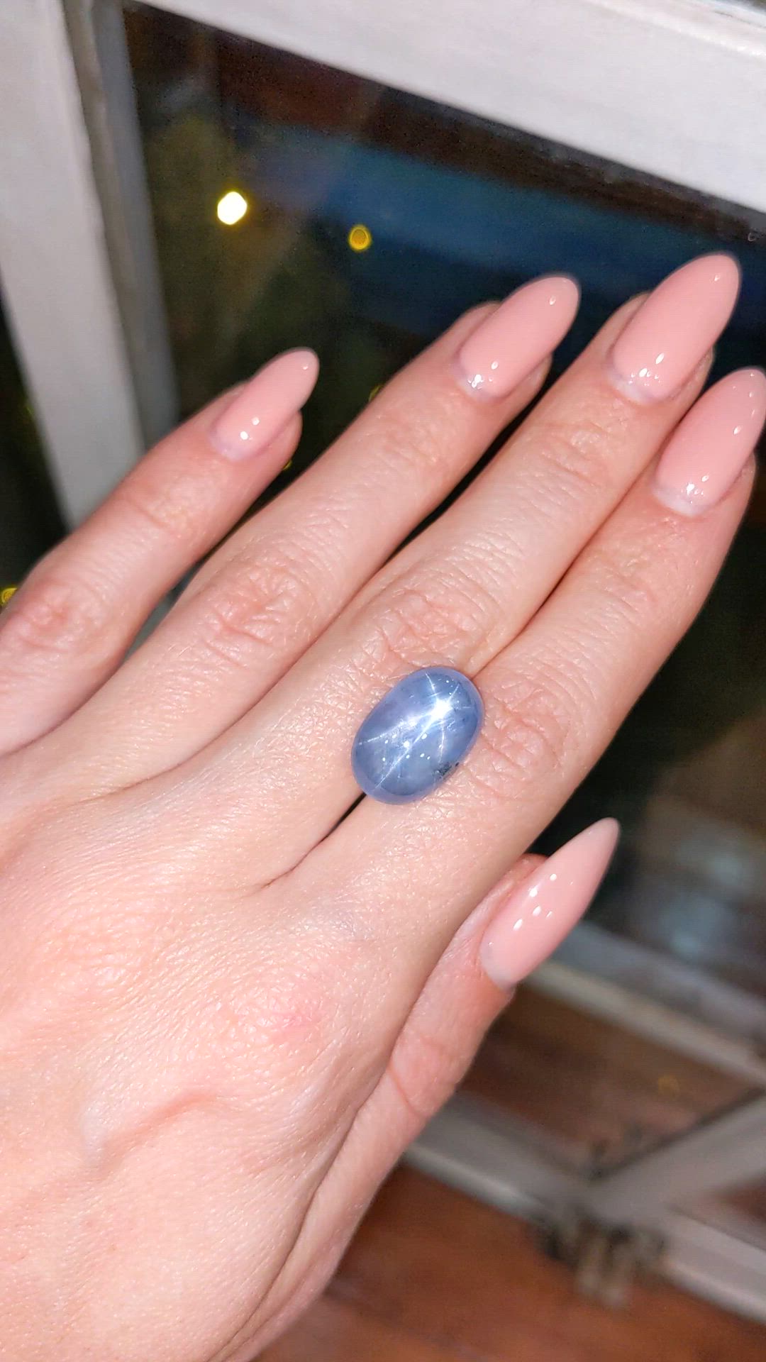 17.09 Ct. Blue Star Sapphire from Ceylon (Sri Lanka) Size Video