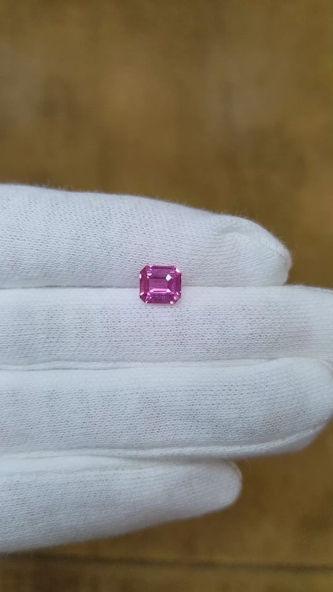 1.42 Ct. Pink Sapphire from Ceylon (Sri Lanka) Size Video