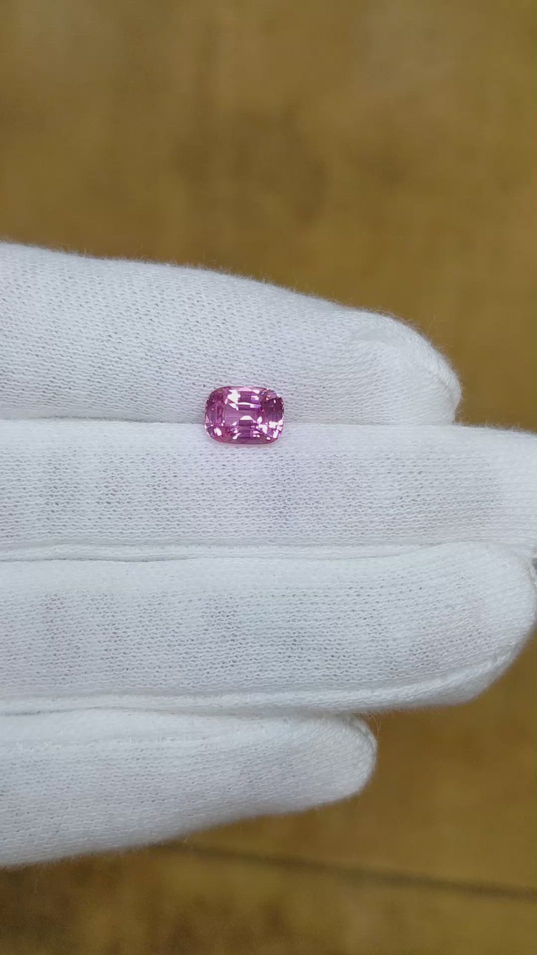 1.73 Ct. Pink Sapphire from Ceylon (Sri Lanka) Size Video