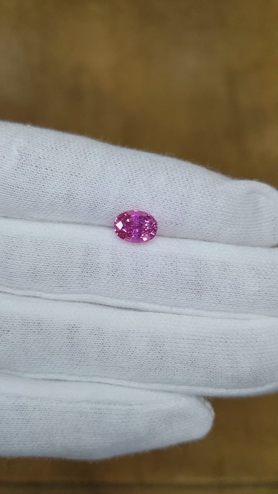 2.14 Ct. Pink Sapphire from Ceylon (Sri Lanka) Size Video