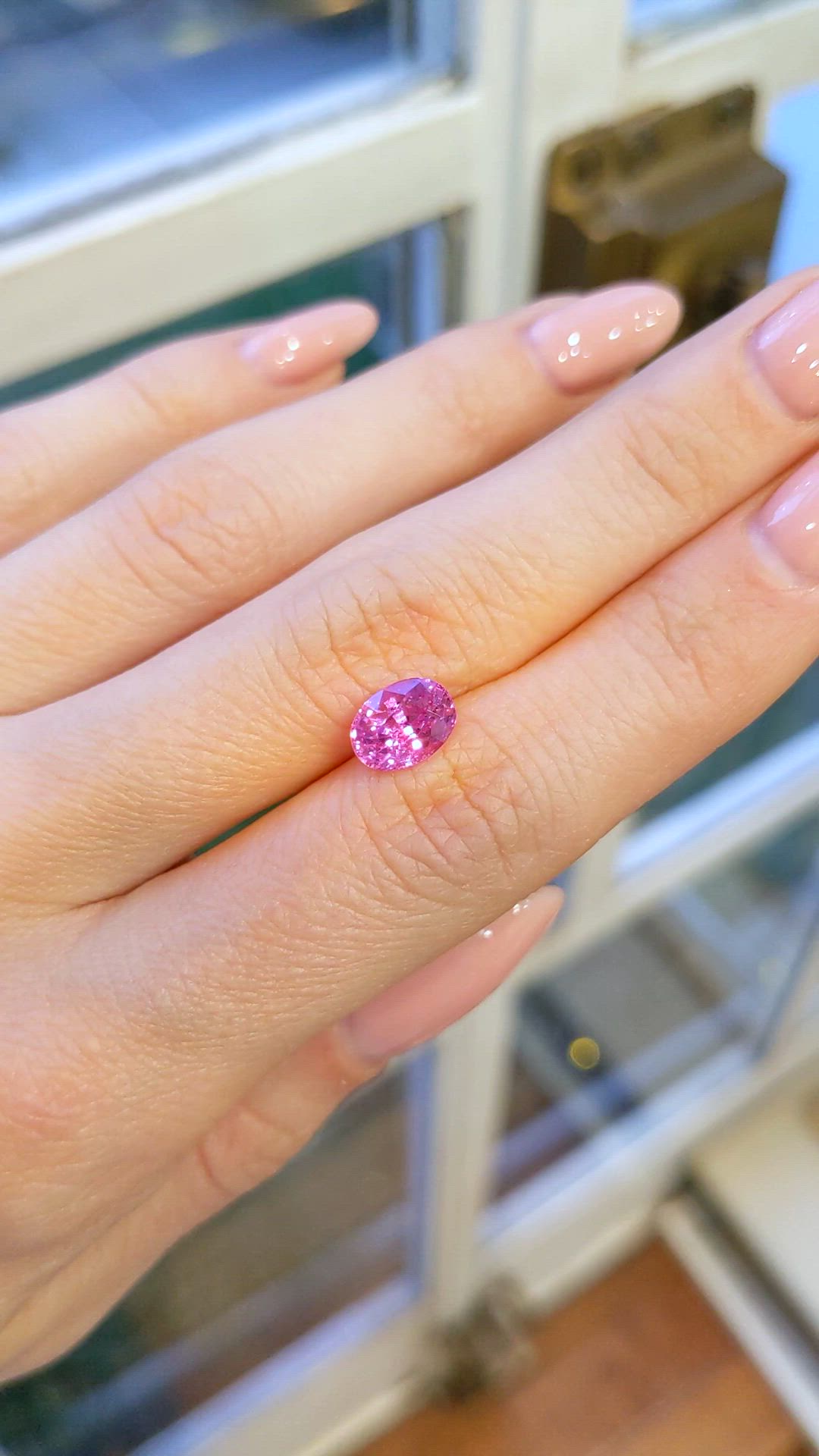 2.14 Ct. Pink Sapphire from Ceylon (Sri Lanka) Size Video