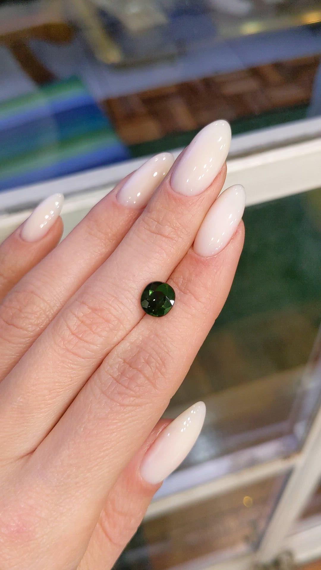 2.42 Ct. Green Sapphire from Ceylon (Sri Lanka) Size Video