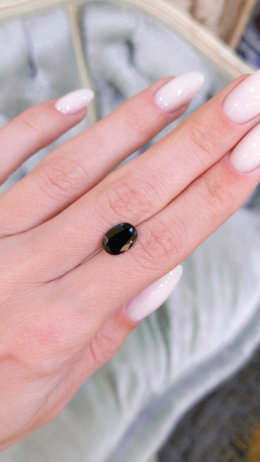 2.56 Ct. Greenish Blue Sapphire from Ceylon (Sri Lanka) Size Video