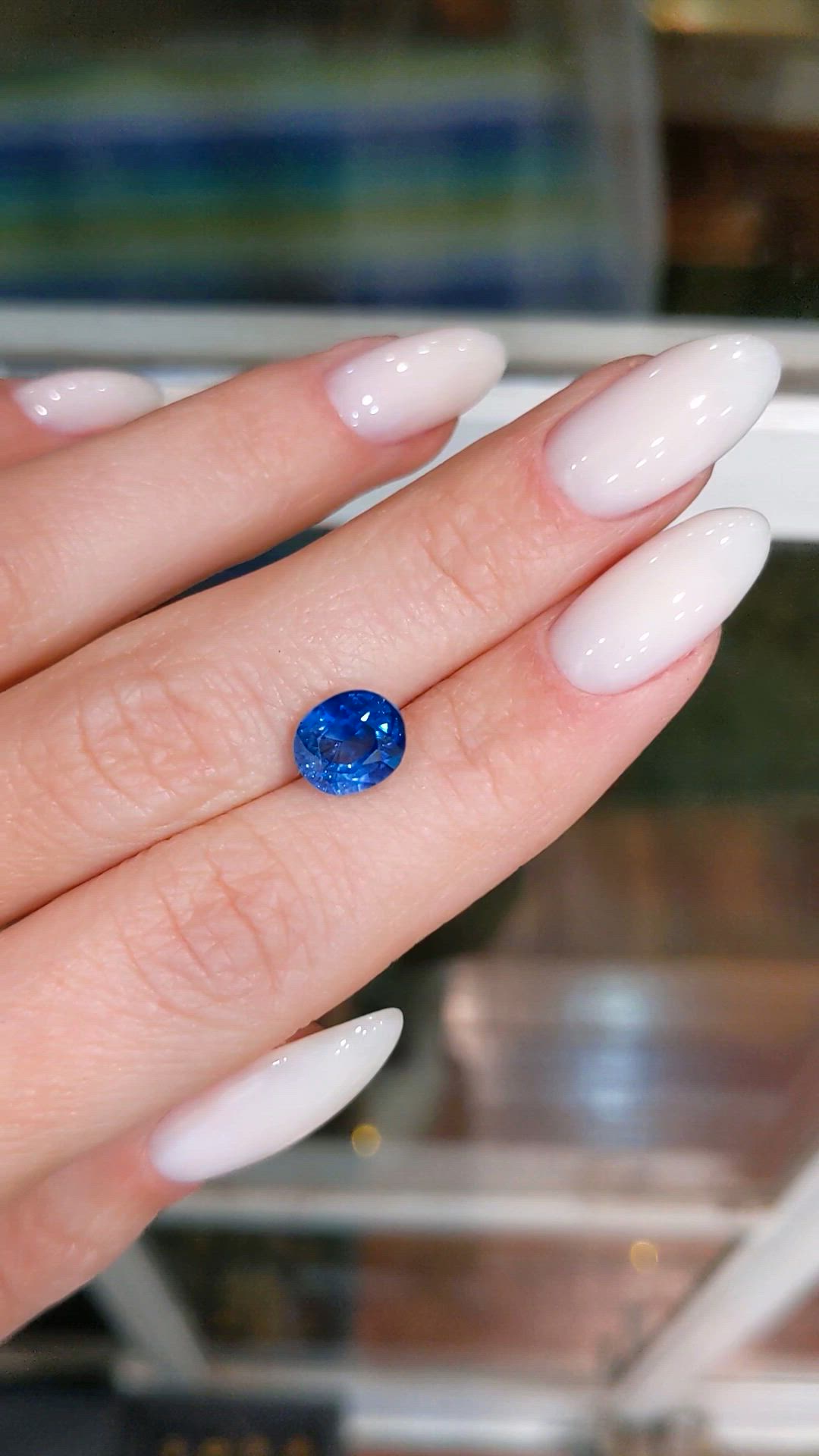 3.14 Ct. Blue Sapphire from Ceylon (Sri Lanka) Size Video