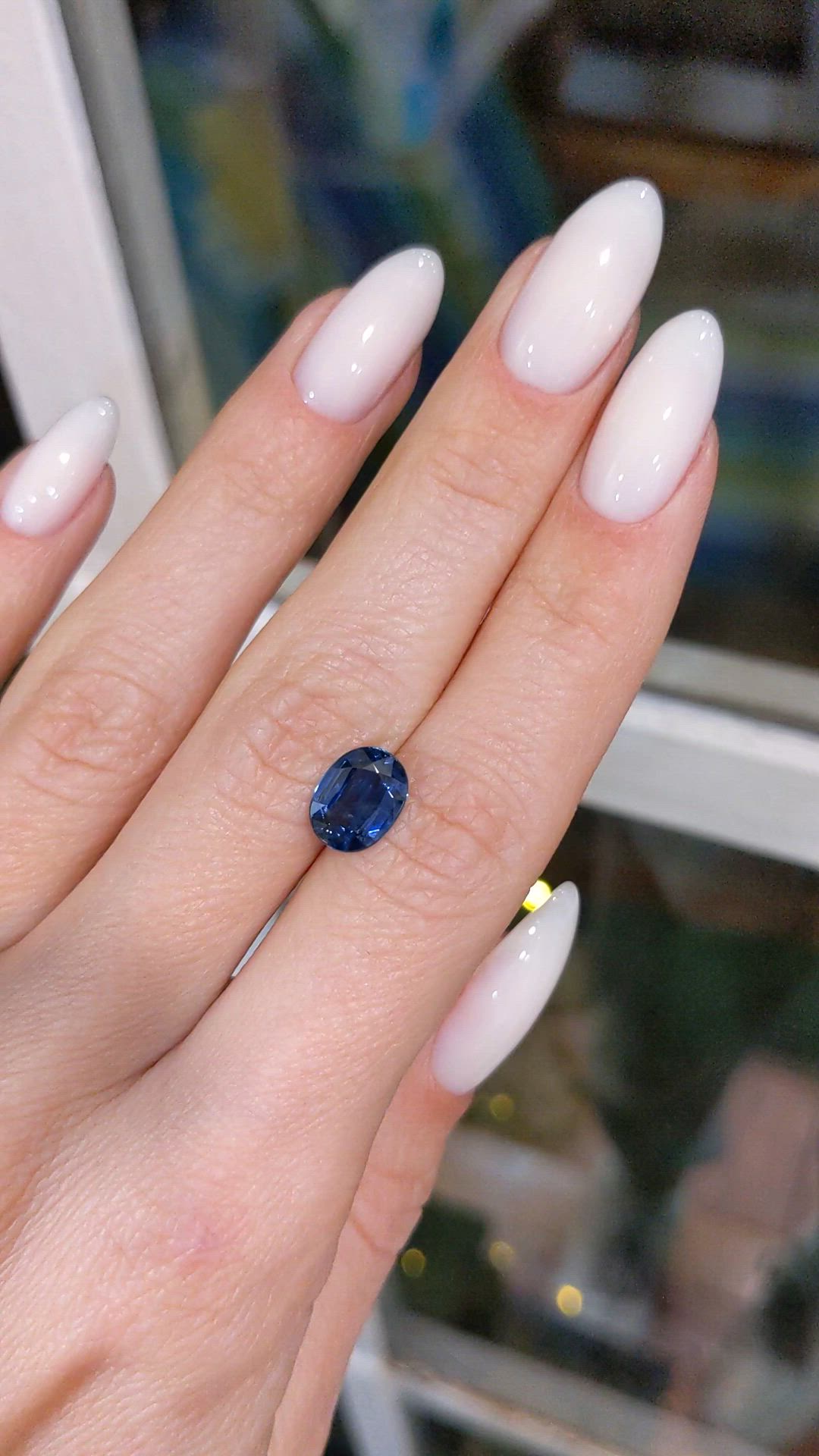 2.15 Ct. Blue Sapphire from Ceylon (Sri Lanka) Size Video