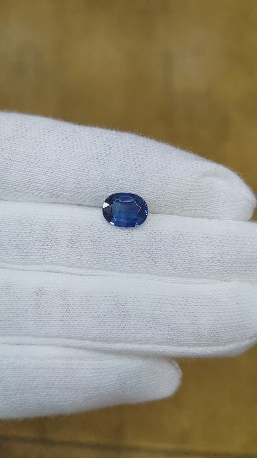 2.15 Ct. Blue Sapphire from Ceylon (Sri Lanka) Size Video