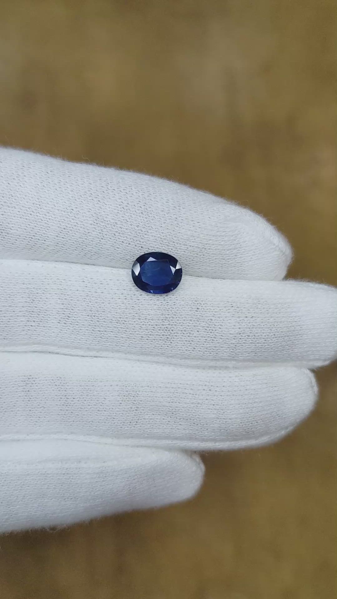 1.64 Ct. Blue Sapphire from Ceylon (Sri Lanka) Size Video