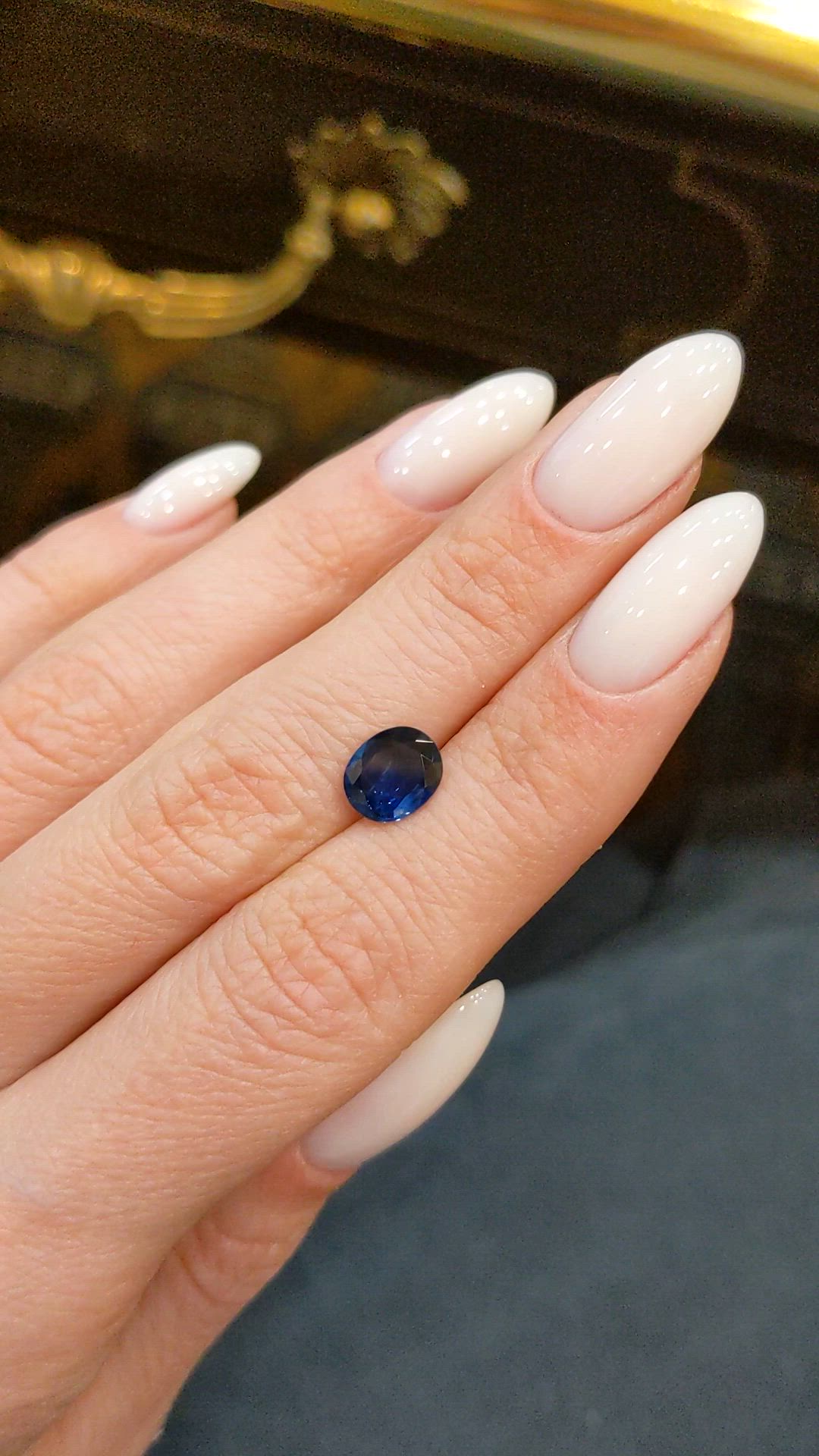 1.64 Ct. Blue Sapphire from Ceylon (Sri Lanka) Size Video