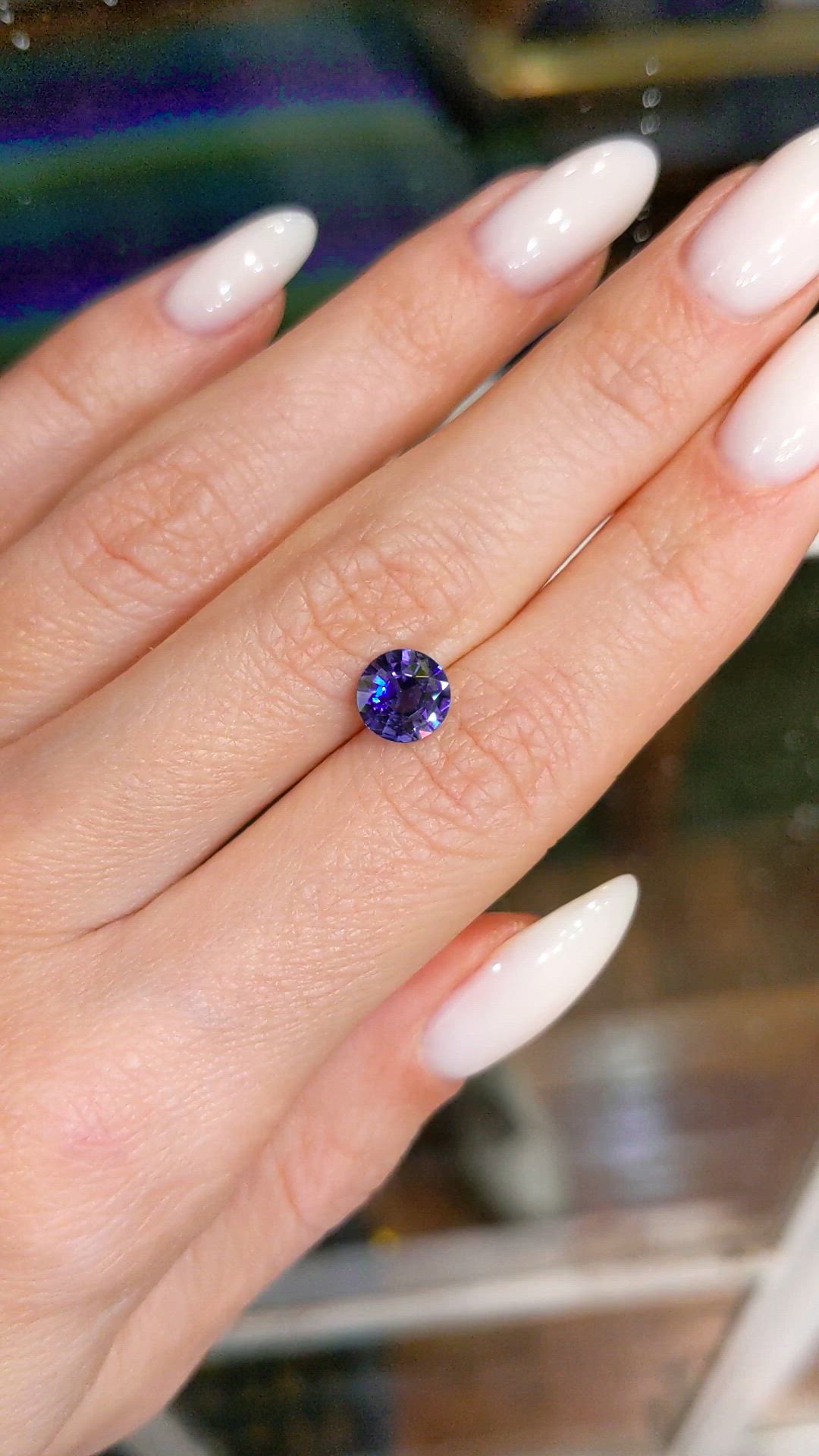 1.44 Ct. Color Change Sapphire from Ceylon (Sri Lanka) Size Video