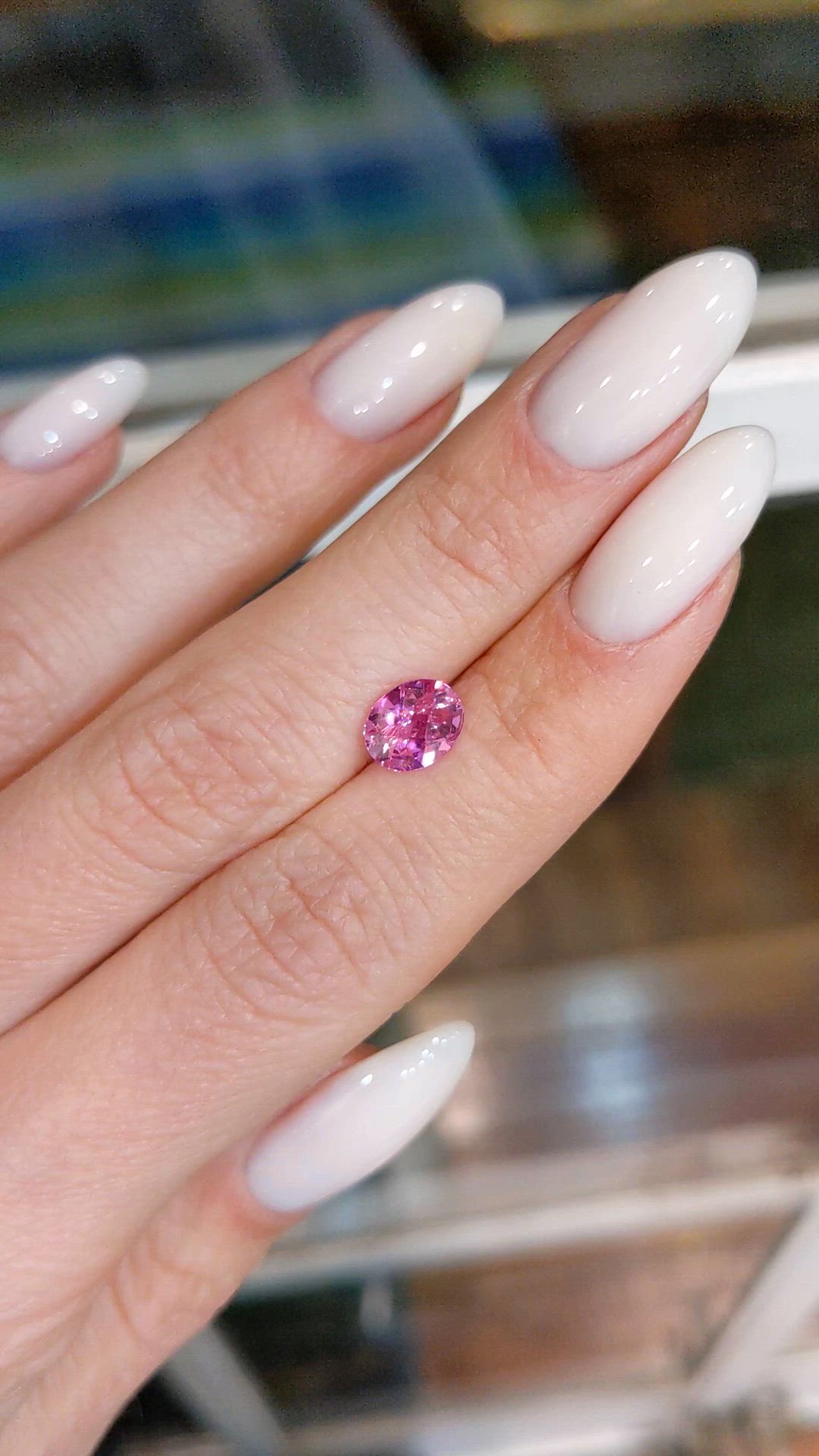 1.35 Ct. Pink Sapphire from Ceylon (Sri Lanka) Size Video