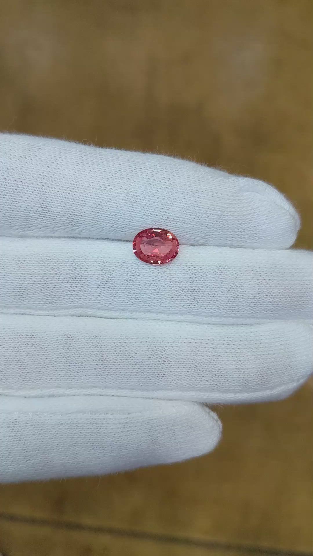 1.50 Ct. Padparadscha Sapphire from Madagascar Size Video