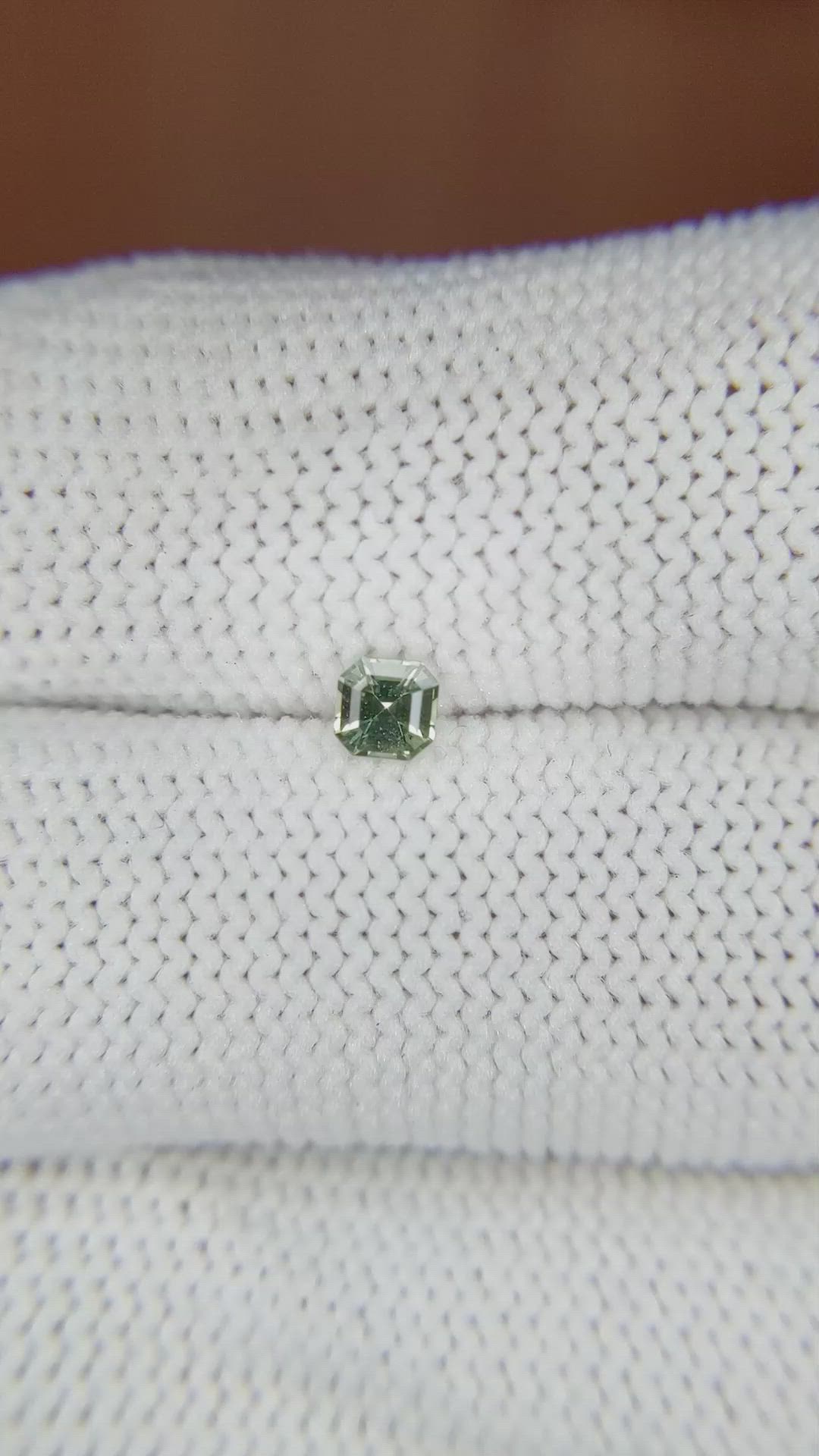 0.23 Ct. Green Sapphire from Ceylon (Sri Lanka) Size Video