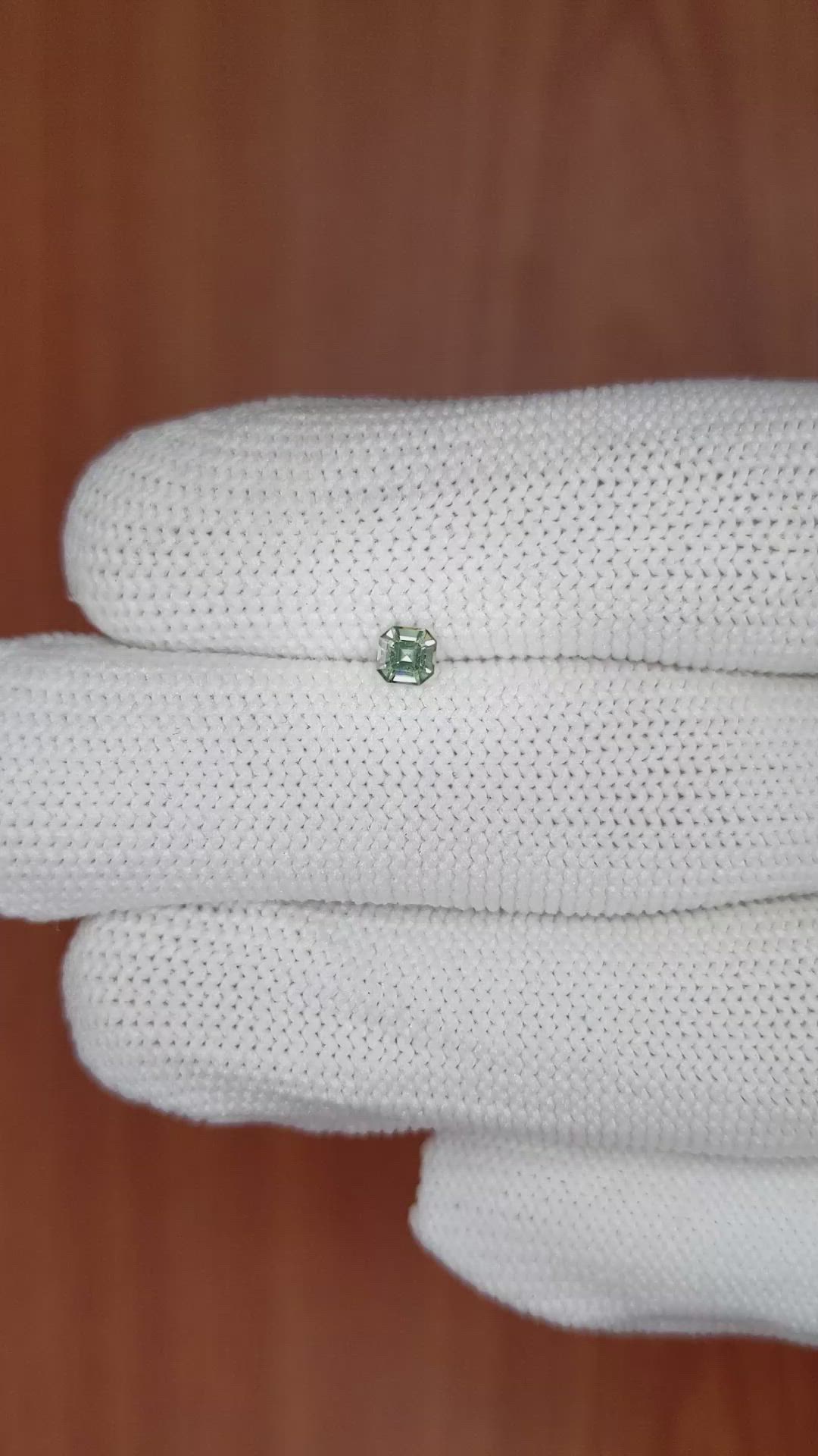 0.23 Ct. Green Sapphire from Ceylon (Sri Lanka) Size Video