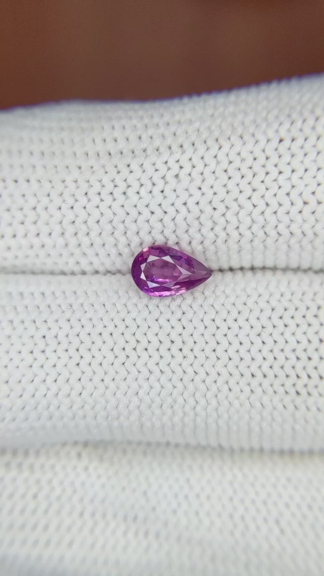 0.72 Ct. Pinkish Purple Sapphire from Ceylon (Sri Lanka) Size Video