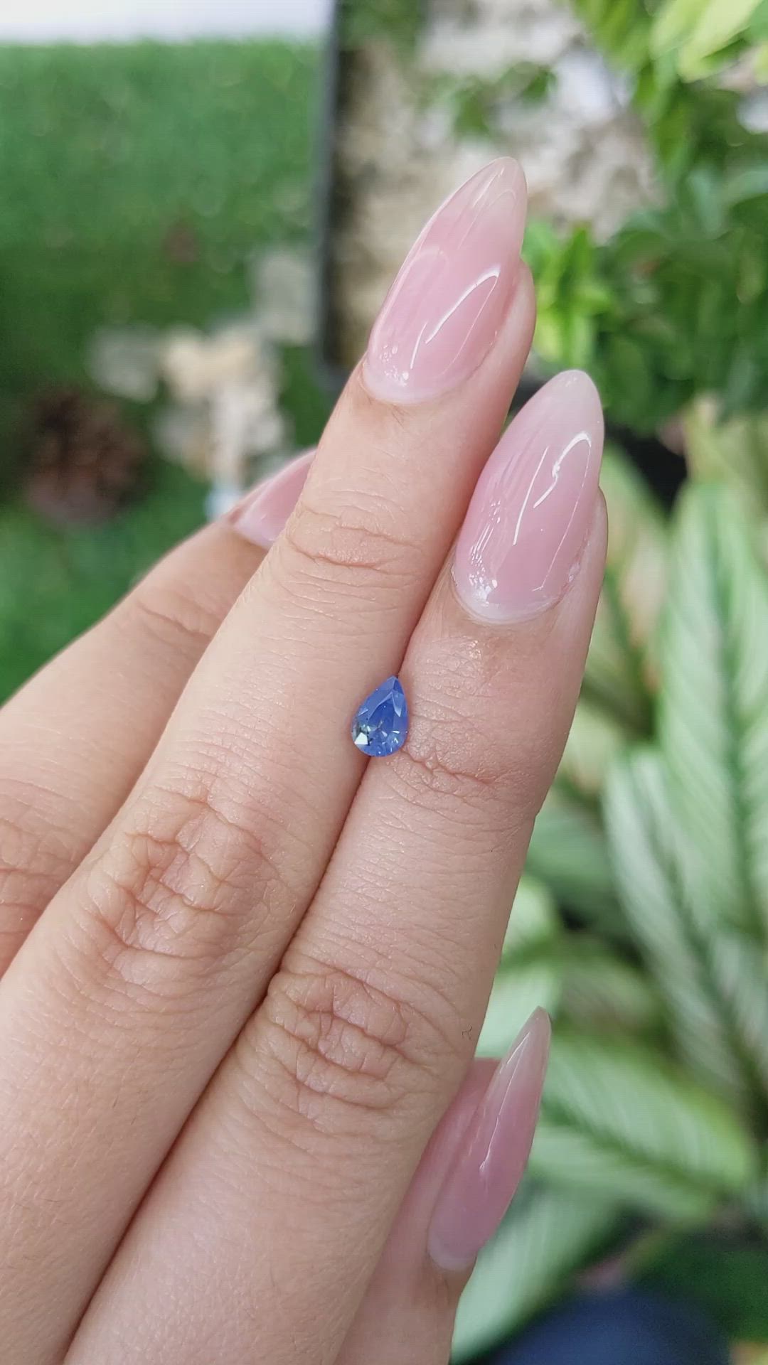 0.48 Ct. Blue Sapphire from Ceylon (Sri Lanka) Size Video