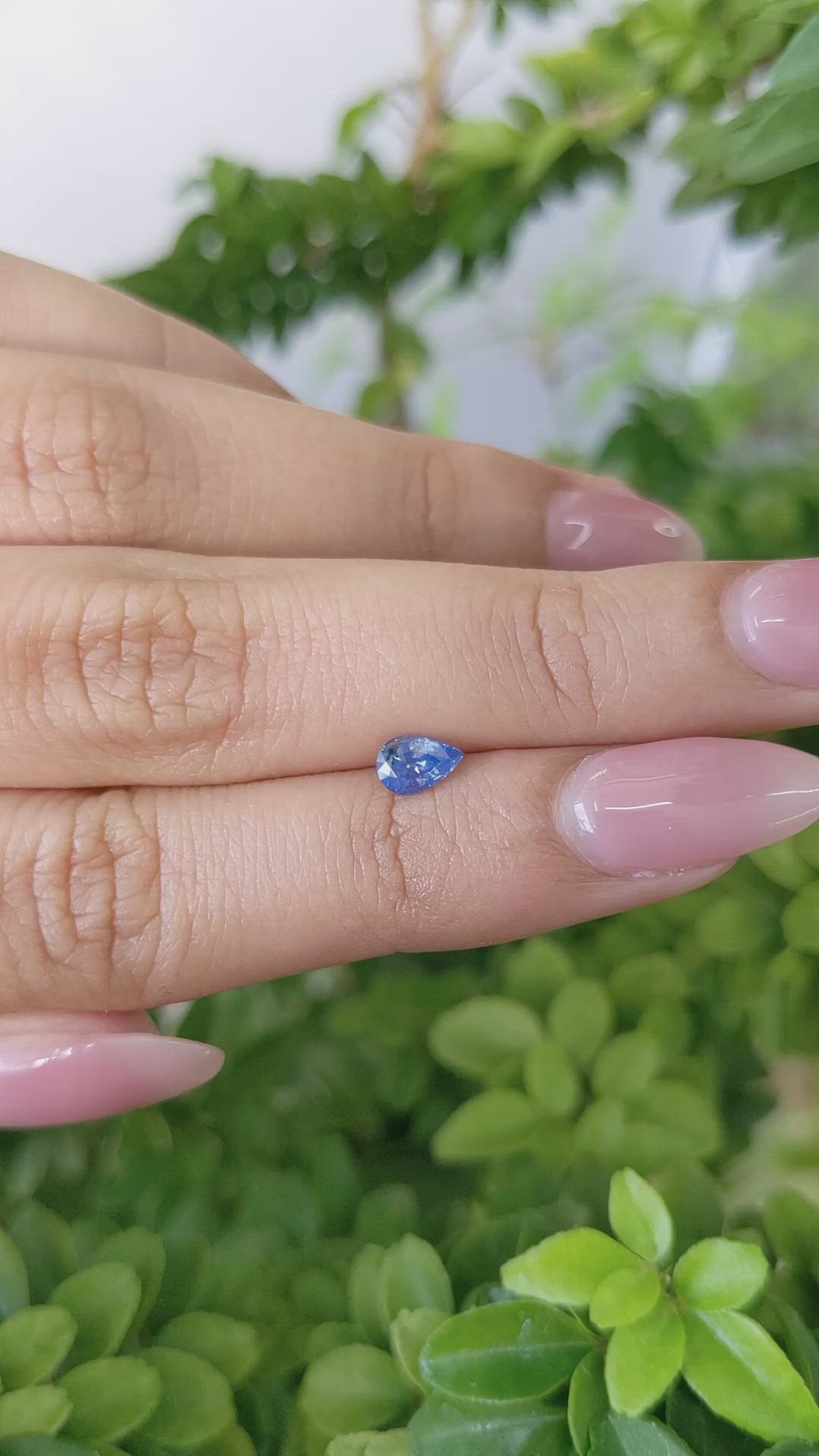 0.48 Ct. Blue Sapphire from Ceylon (Sri Lanka) Size Video