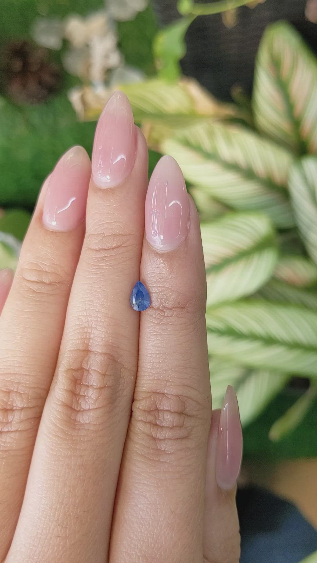 0.48 Ct. Blue Sapphire from Ceylon (Sri Lanka) Size Video