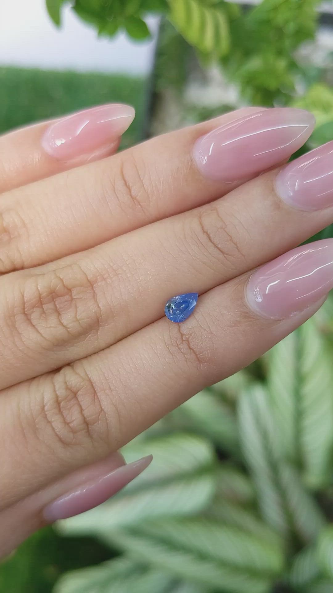 0.48 Ct. Blue Sapphire from Ceylon (Sri Lanka) Size Video
