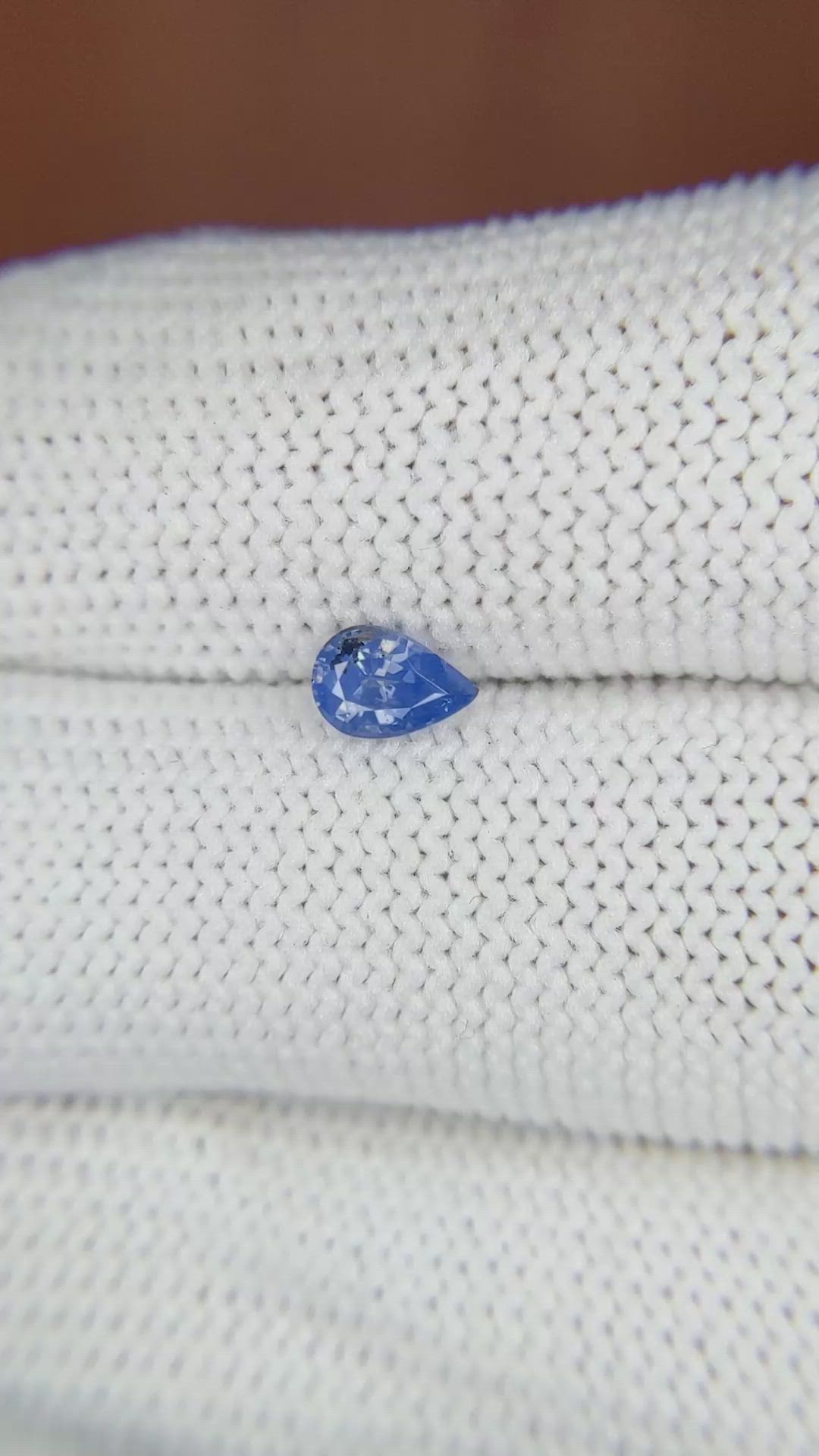 0.48 Ct. Blue Sapphire from Ceylon (Sri Lanka) Size Video
