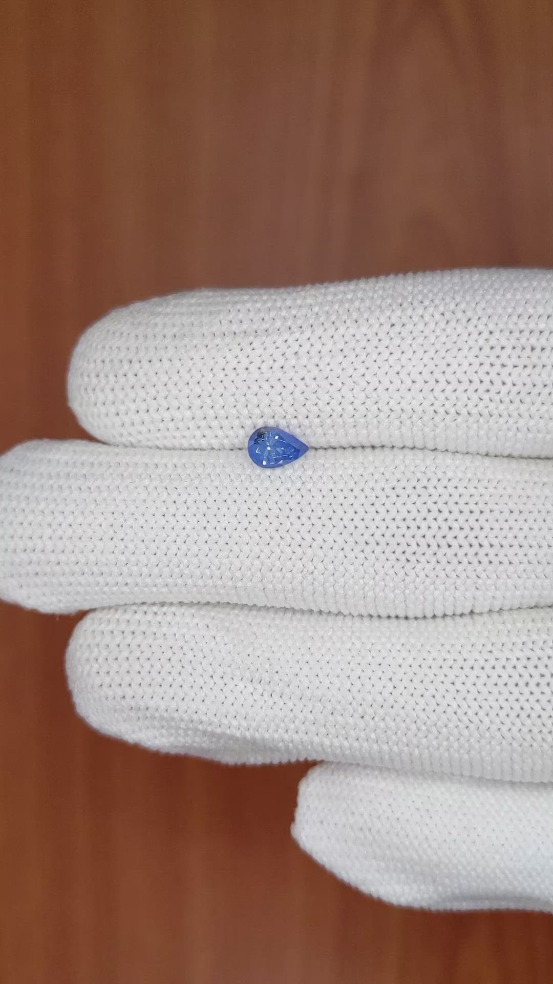 0.48 Ct. Blue Sapphire from Ceylon (Sri Lanka) Size Video