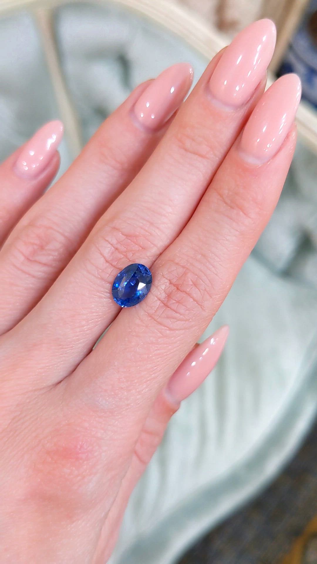 2.50 Ct. Blue Sapphire from Ceylon (Sri Lanka) Size Video