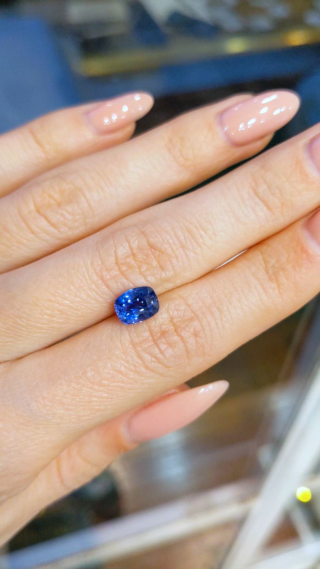 2.00 Ct. Blue Sapphire from Madagascar Size Video