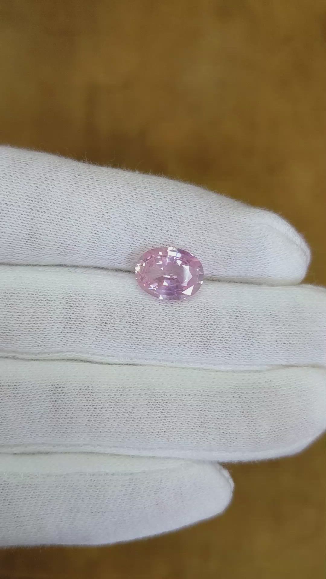 3.22 Ct. Pink Sapphire from Ceylon (Sri Lanka) Size Video