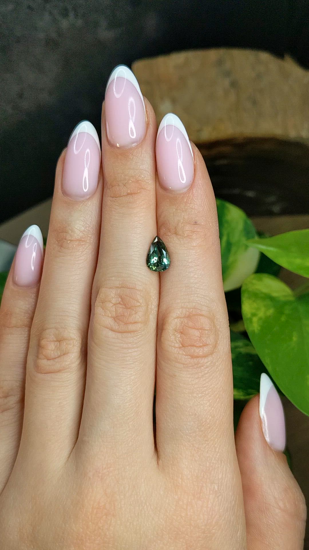 2.86 Ct. Bluish Green Sapphire from Ceylon (Sri Lanka) Size Video