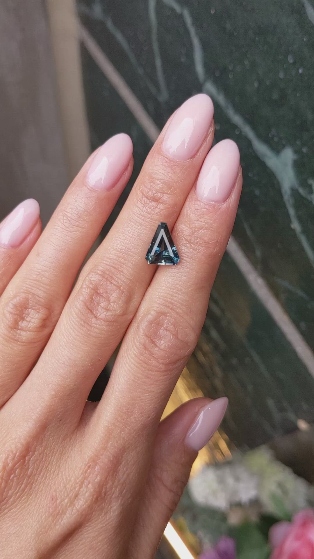 2.86 Ct. Bluish Green Sapphire from Ceylon (Sri Lanka) Size Video