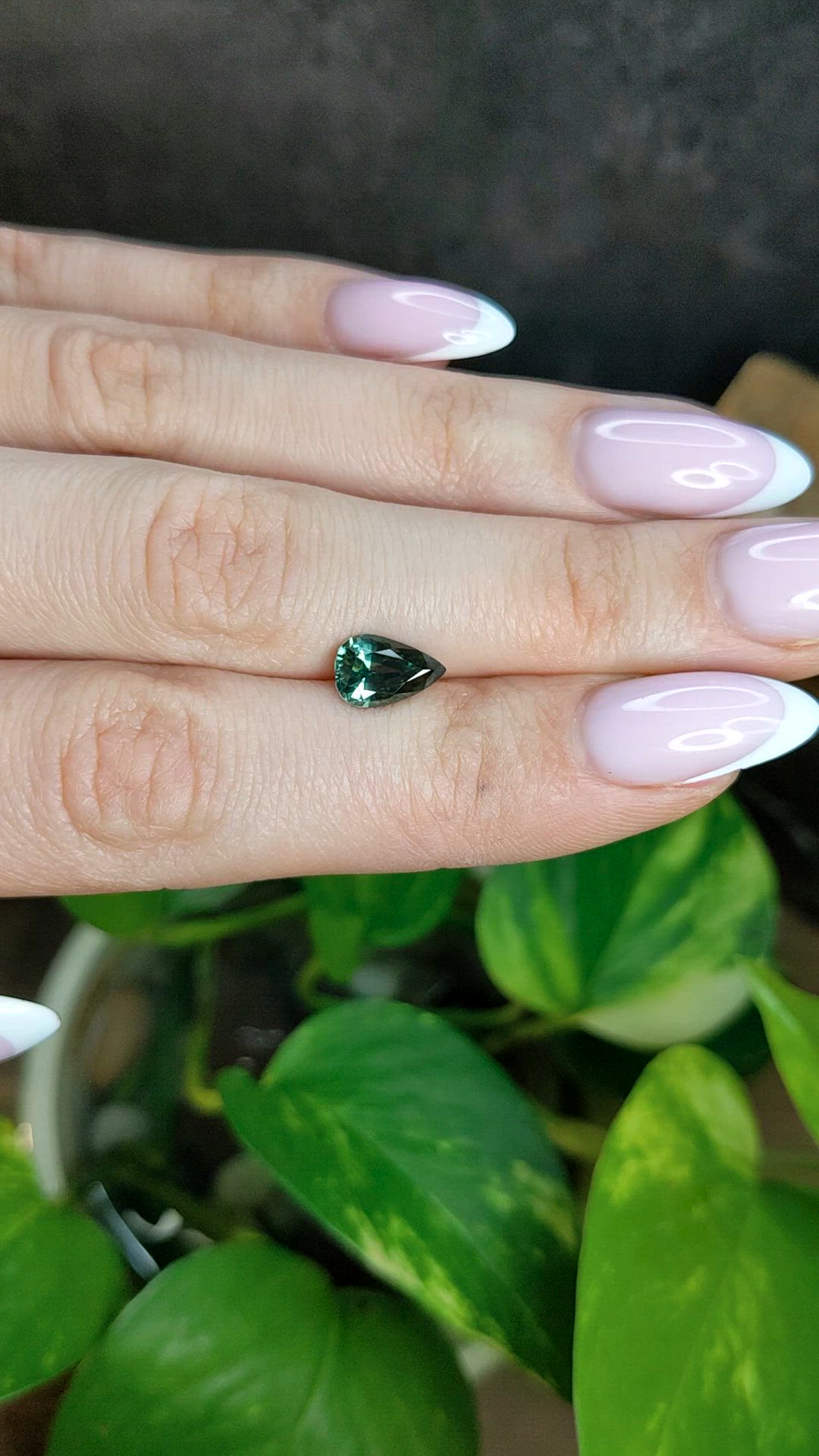 2.86 Ct. Bluish Green Sapphire from Ceylon (Sri Lanka) Size Video