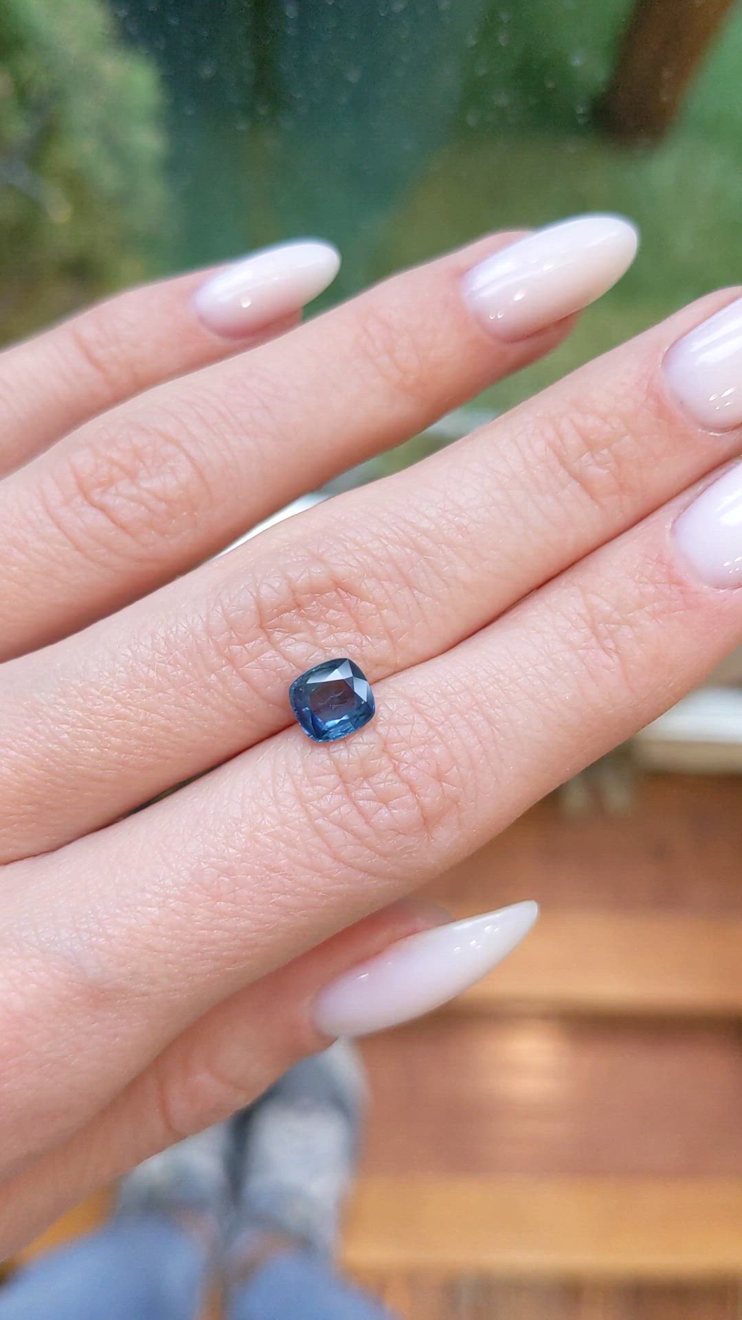 1.30 Ct. Blue Sapphire from Ceylon (Sri Lanka) Size Video