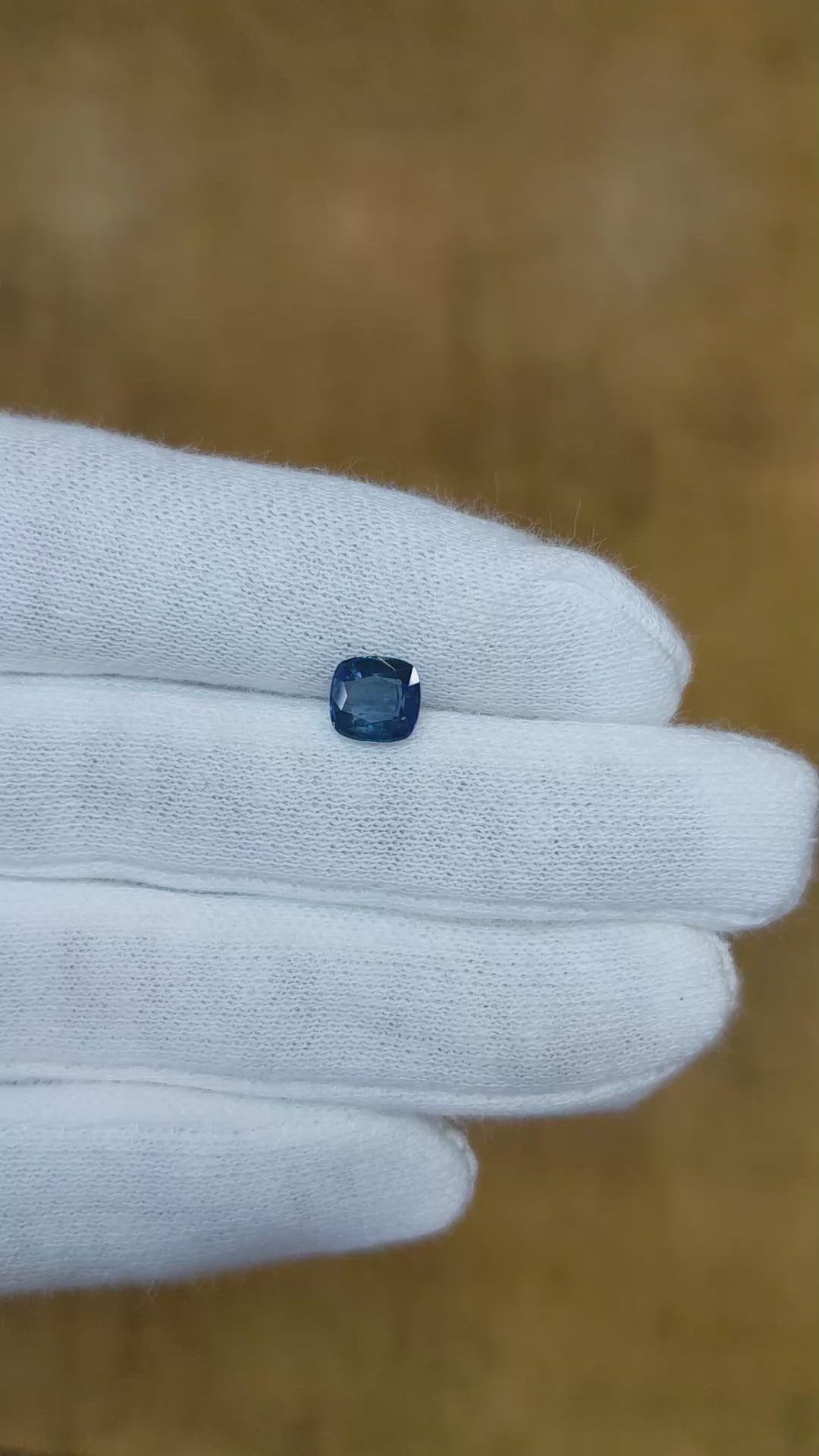 1.30 Ct. Blue Sapphire from Ceylon (Sri Lanka) Size Video