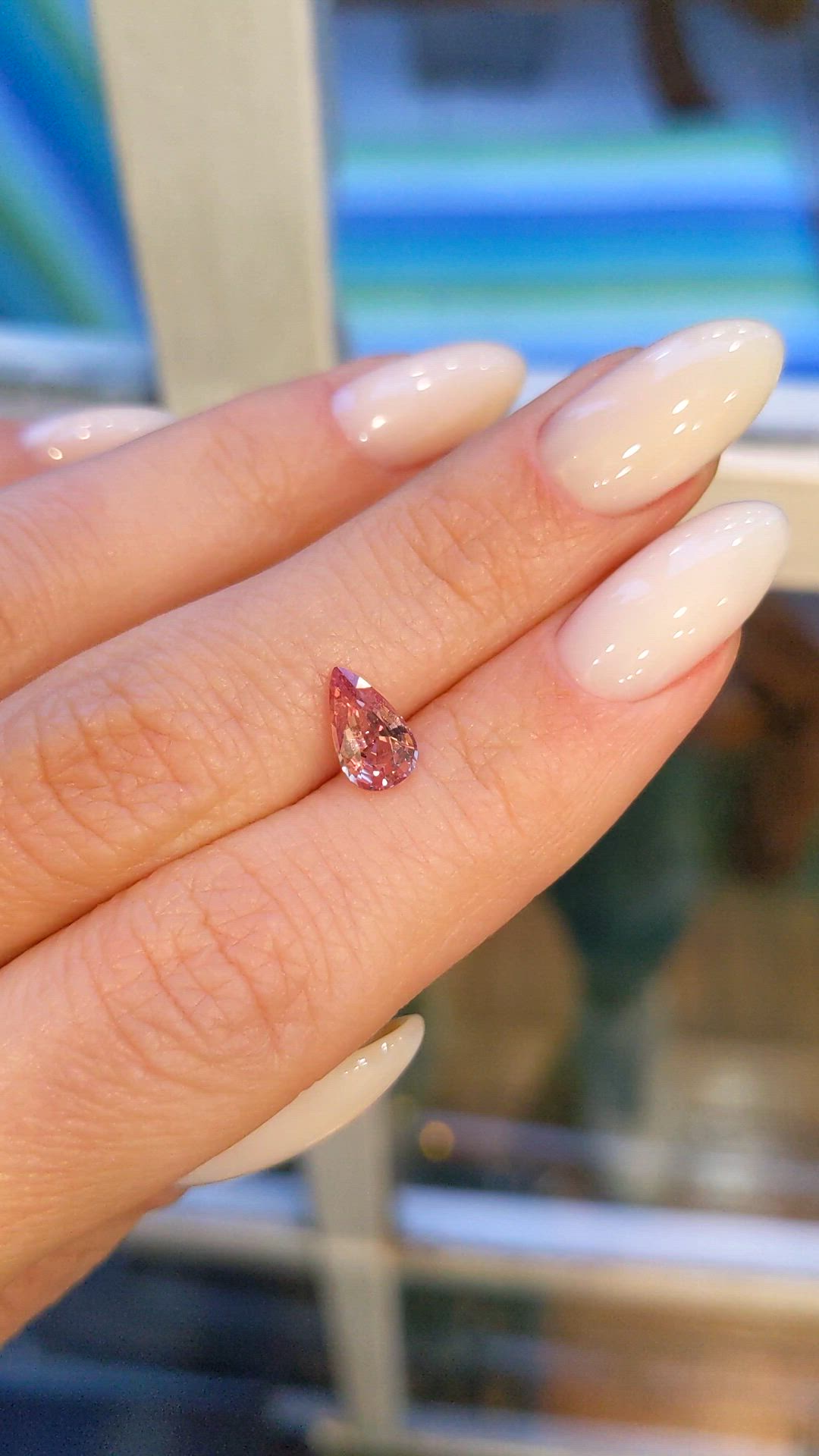 1.01 Ct. Padparadscha Sapphire from Madagascar Size Video