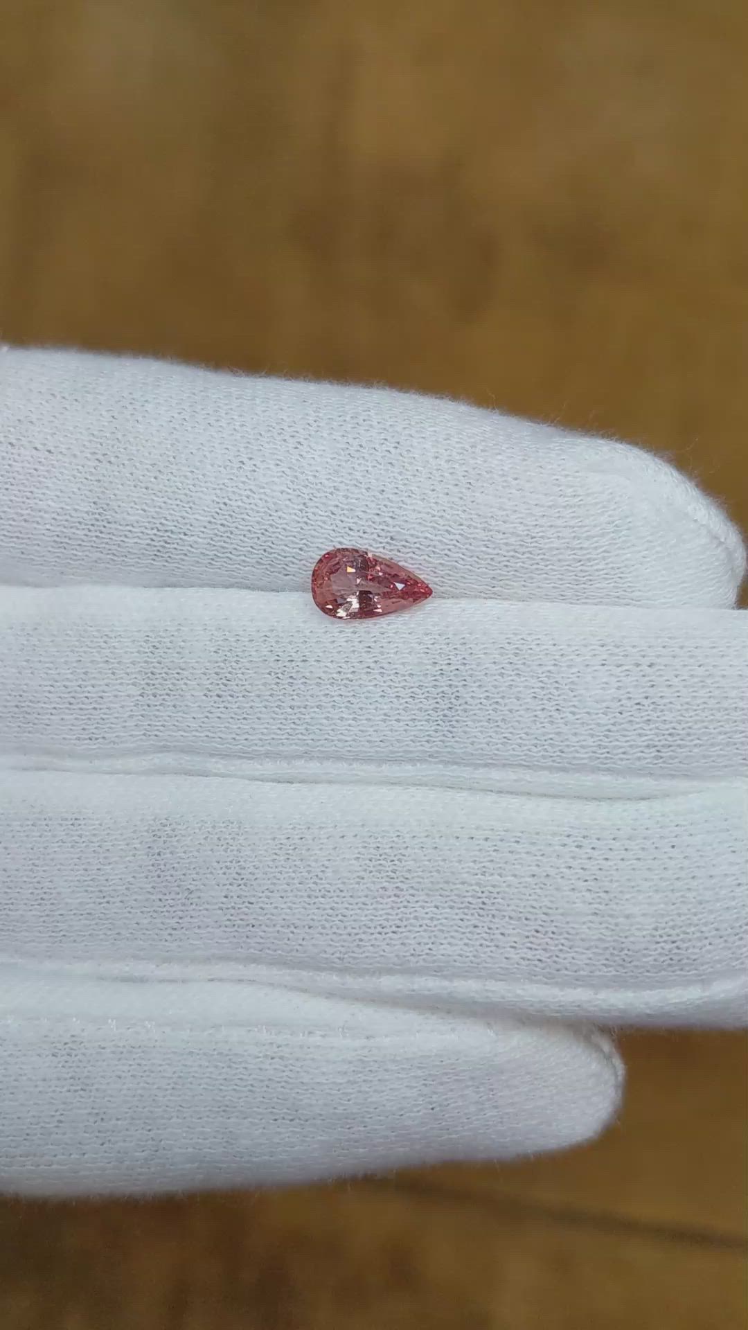 1.01 Ct. Padparadscha Sapphire from Madagascar Size Video