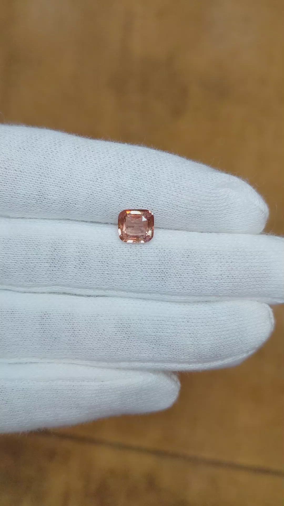 1.60 Ct. Padparadscha Sapphire from Madagascar Size Video