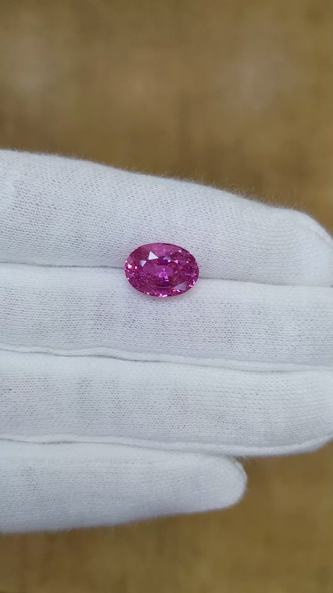 6.18 Ct. Pink Sapphire from Madagascar Size Video
