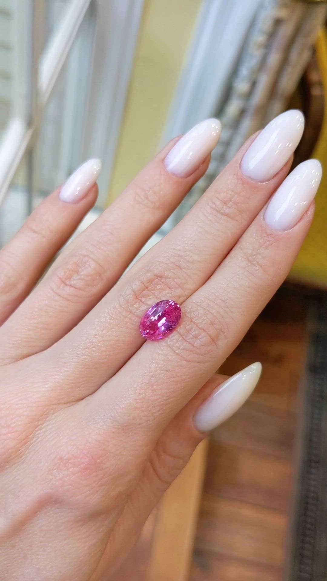 4.13 Ct. Pink Sapphire from Madagascar Size Video