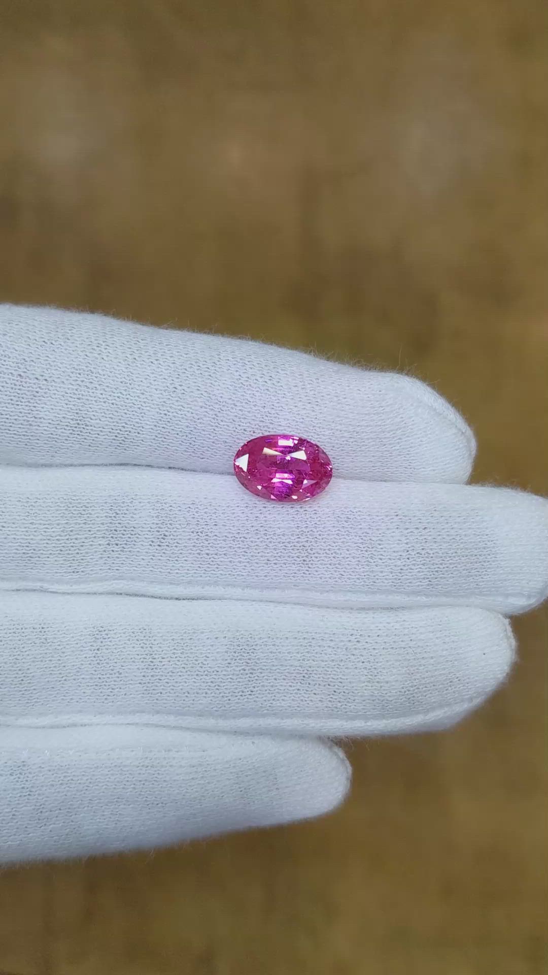 4.13 Ct. Pink Sapphire from Madagascar Size Video