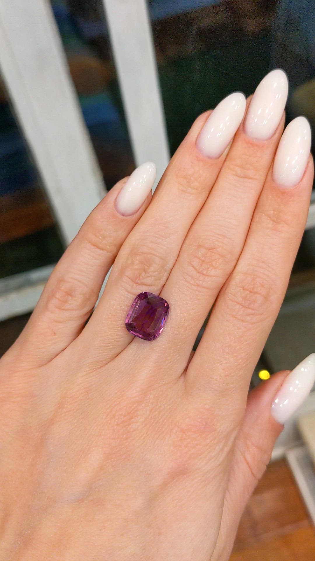 5.06 Ct. Purple Sapphire from Madagascar Size Video