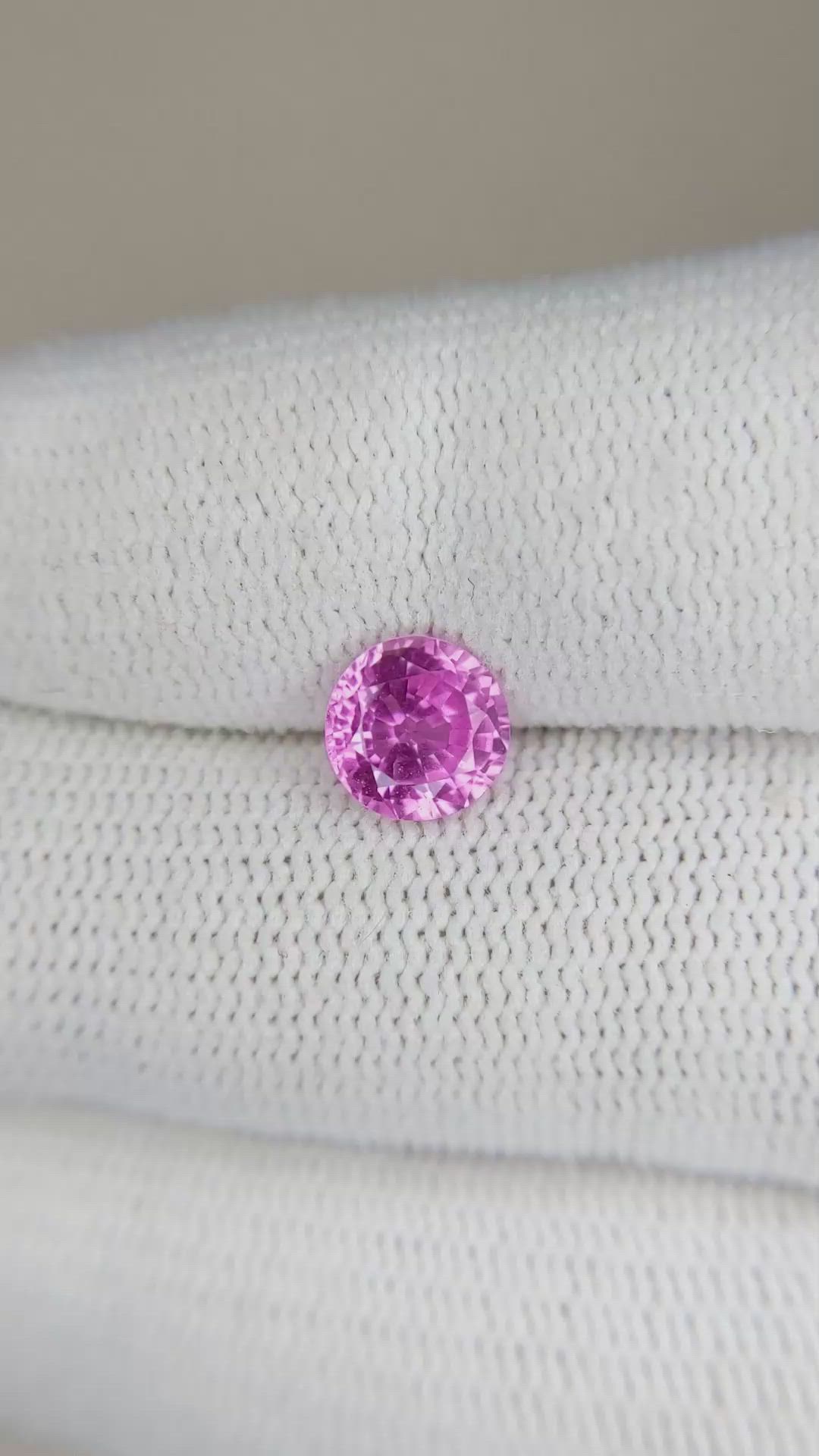 1.45 Ct. Pink Sapphire from Ceylon (Sri Lanka) Size Video