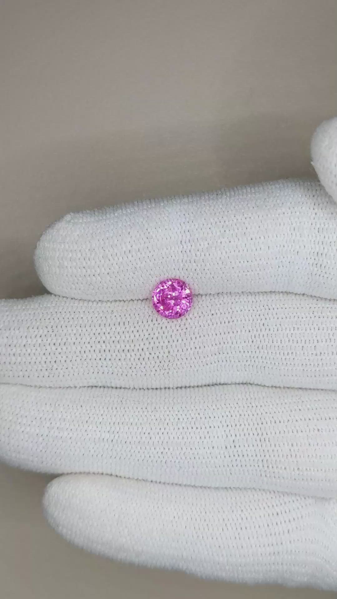 1.45 Ct. Pink Sapphire from Ceylon (Sri Lanka) Size Video