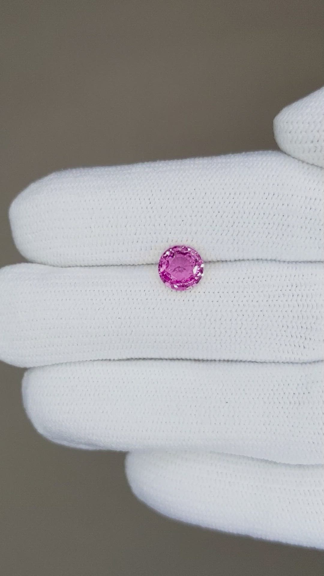 1.27 Ct. Pink Sapphire from Ceylon (Sri Lanka) Size Video