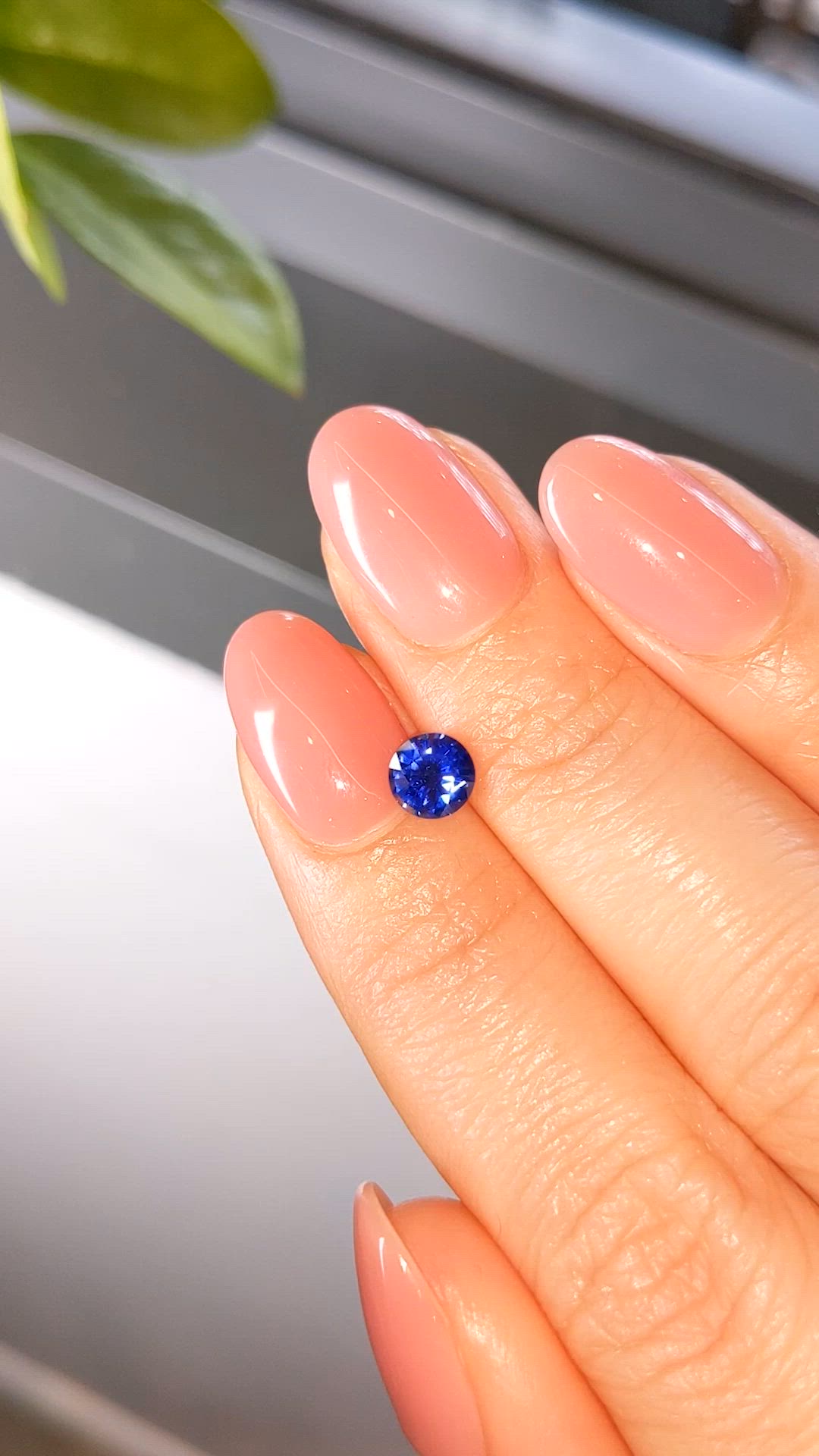 0.77 Ct. Blue Sapphire from Ceylon (Sri Lanka) Size Video