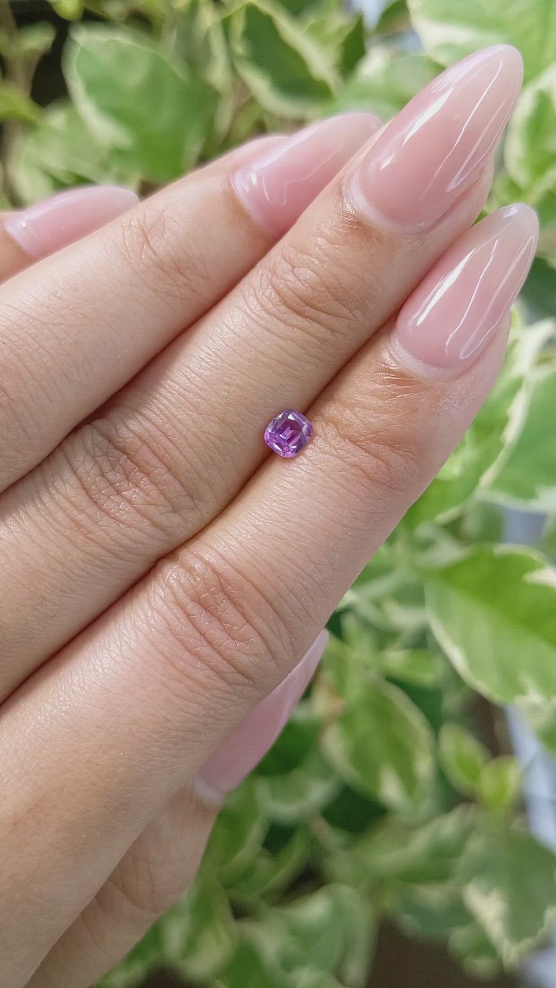 0.44 Ct. Purple Sapphire from Ceylon (Sri Lanka) Size Video